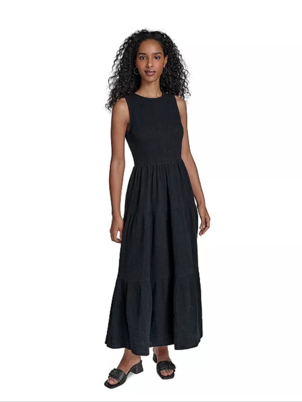 Calvin Klein NWT Size 8 Black Sleeveless Maxi Dress $129 Cocktail Evenings
